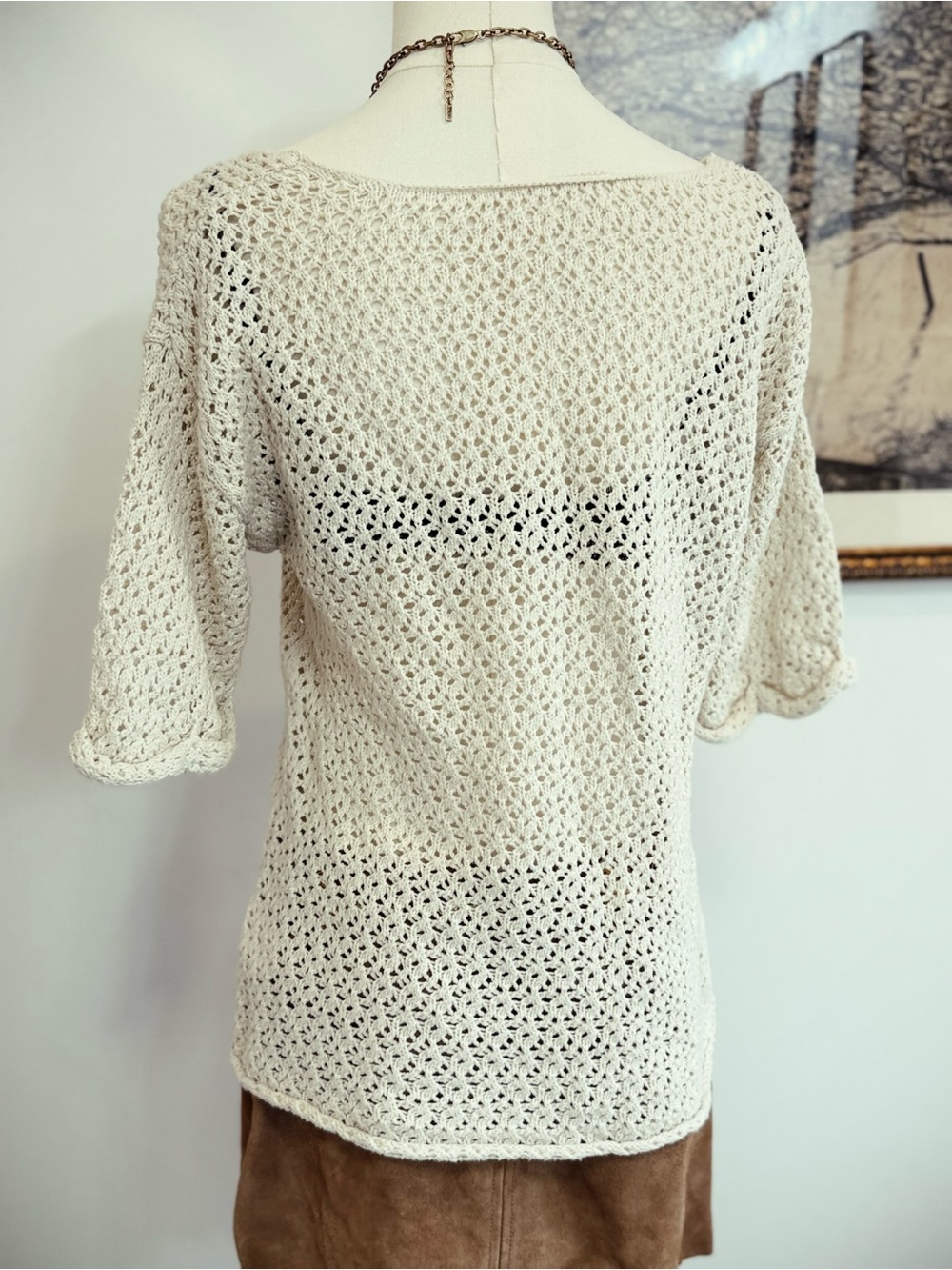 ✨ FREE PEOPLE vintage 1970s crochet top - Picture 4 of 4